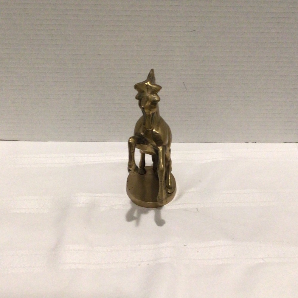 Vintage solid brass unicorn figurine mid century modern - Picture 3 of 5